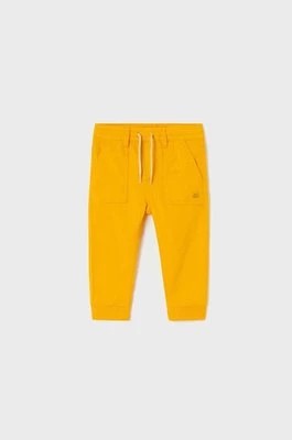 Zdjęcie produktu Mayoral spodnie niemowlęce kolor żółty gładkie