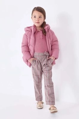 Zdjęcie produktu Mayoral spodnie z domieszką wełny dziecięce kolor fioletowy wzorzyste