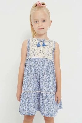 Zdjęcie produktu Mayoral sukienka bawełniana dziecięca kolor granatowy mini prosta