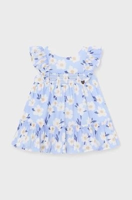 Zdjęcie produktu Mayoral sukienka bawełniana niemowlęca kolor niebieski mini rozkloszowana