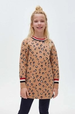 Zdjęcie produktu Mayoral sukienka dziecięca kolor beżowy mini prosta