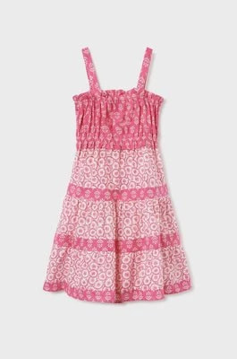 Zdjęcie produktu Mayoral sukienka dziecięca kolor różowy midi rozkloszowana