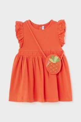 Zdjęcie produktu Mayoral sukienka niemowlęca kolor pomarańczowy mini rozkloszowana