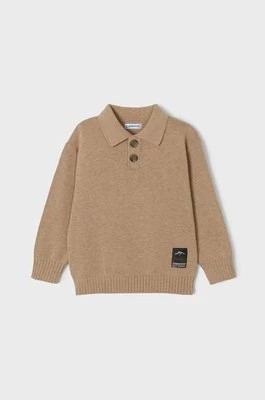 Zdjęcie produktu Mayoral sweter z domieszką wełny dziecięcy kolor beżowy lekki