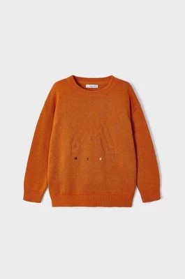 Zdjęcie produktu Mayoral sweter z domieszką wełny dziecięcy kolor pomarańczowy lekki