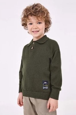 Zdjęcie produktu Mayoral sweter z domieszką wełny dziecięcy kolor zielony lekki