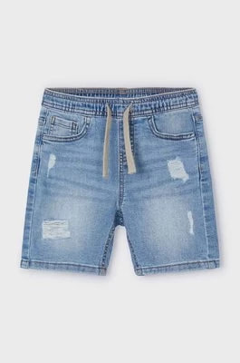 Zdjęcie produktu Mayoral szorty jeansowe dziecięce kolor niebieski regulowana talia