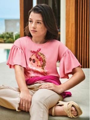 Zdjęcie produktu Mayoral T-Shirt 6051 Różowy Regular Fit