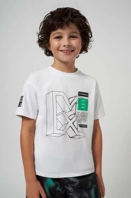 Zdjęcie produktu Mayoral t-shirt bawełniany dziecięcy kolor biały z nadrukiem