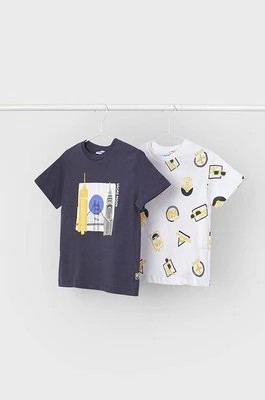 Zdjęcie produktu Mayoral t-shirt bawełniany dziecięcy 2-pack kolor czarny wzorzysty
