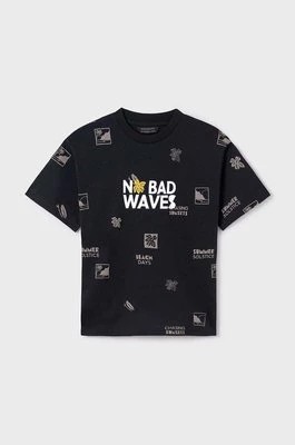 Zdjęcie produktu Mayoral t-shirt bawełniany dziecięcy kolor czarny wzorzysty
