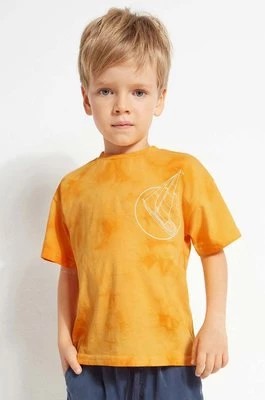 Zdjęcie produktu Mayoral t-shirt bawełniany dziecięcy kolor pomarańczowy wzorzysty