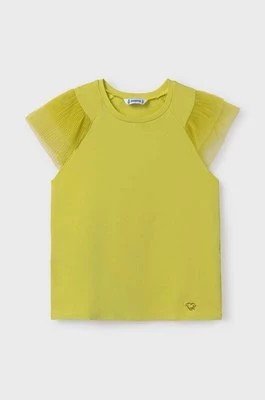 Zdjęcie produktu Mayoral t-shirt bawełniany dziecięcy kolor żółty