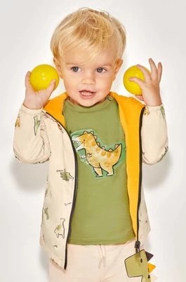 Zdjęcie produktu Mayoral t-shirt bawełniany niemowlęcy kolor zielony z nadrukiem