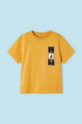 Zdjęcie produktu Mayoral t-shirt dziecięcy kolor żółty z nadrukiem