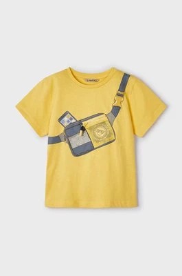 Zdjęcie produktu Mayoral t-shirt dziecięcy kolor żółty z nadrukiem