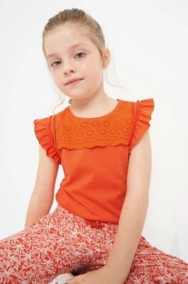 Zdjęcie produktu Mayoral top bawełniany dziecięcy kolor pomarańczowy