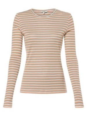 Zdjęcie produktu mbyM Damska koszulka z długim rękawem - Lilita-M Kobiety Dżersej zielony|pomarańczowy|biały w paski,