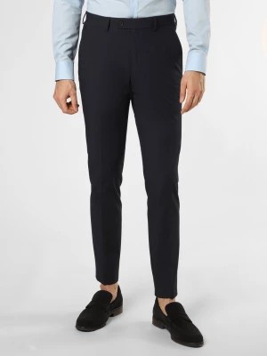 Zdjęcie produktu Mc Earl Męskie spodnie od garnituru modułowego Mężczyźni Slim Fit niebieski wypukły wzór tkaniny,