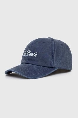 Zdjęcie produktu MC2 Saint Barth czapka bawełniana DAVIS kolor niebieski z aplikacją DAS0001