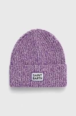 Zdjęcie produktu MC2 Saint Barth czapka wełniana kolor fioletowy z grubej dzianiny wełniana