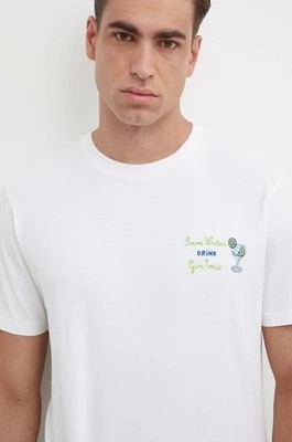 Zdjęcie produktu MC2 Saint Barth t-shirt bawełniany kolor beżowy z aplikacją