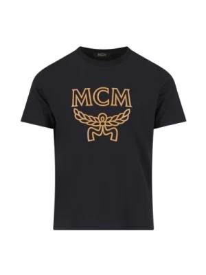 Zdjęcie produktu MCM, Czarna Koszulka z Logo dla Mężczyzn Black, male,
