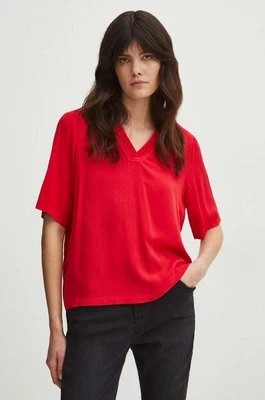 Zdjęcie produktu Medicine bluzka damska kolor czerwony gładka