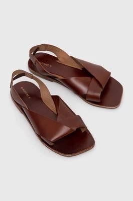 Zdjęcie produktu Medicine sandały skórzane damskie kolor brązowy