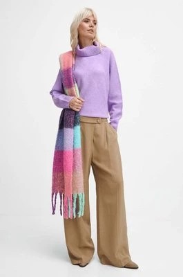 Zdjęcie produktu Medicine spodnie damskie kolor beżowy szerokie medium waist