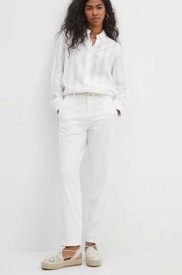 Zdjęcie produktu Medicine spodnie damskie kolor biały fason chinos medium waist