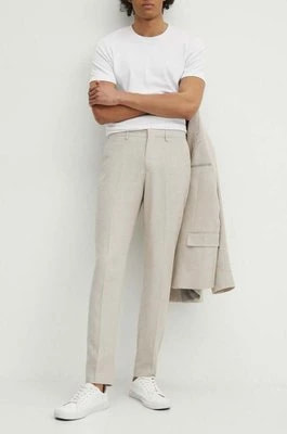 Zdjęcie produktu Medicine spodnie męskie kolor beżowy dopasowane