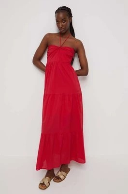 Zdjęcie produktu Medicine sukienka bawełniana kolor czerwony maxi rozkloszowana