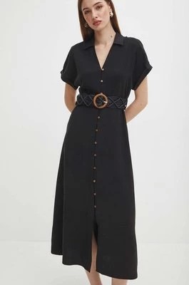 Zdjęcie produktu Medicine sukienka kolor czarny midi rozkloszowana