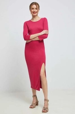 Zdjęcie produktu Medicine sukienka kolor różowy midi dopasowana