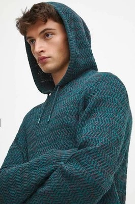 Zdjęcie produktu Medicine sweter bawełniany kolor turkusowy ciepły