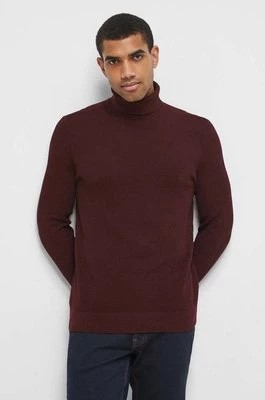 Zdjęcie produktu Medicine sweter bawełniany męski kolor bordowy z golferm