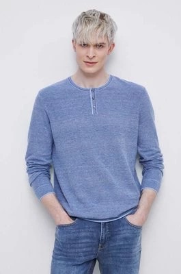 Zdjęcie produktu Medicine sweter bawełniany męski kolor niebieski lekki