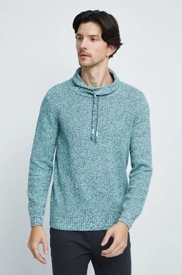Zdjęcie produktu Medicine sweter bawełniany męski kolor turkusowy