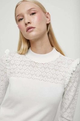 Zdjęcie produktu Medicine sweter damski kolor kremowy lekki z półgolfem