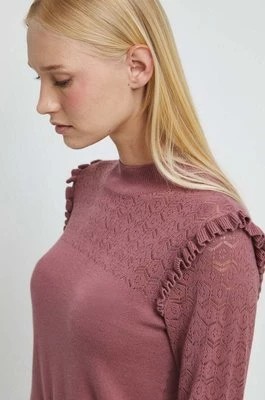 Zdjęcie produktu Medicine sweter damski kolor różowy lekki z półgolfem