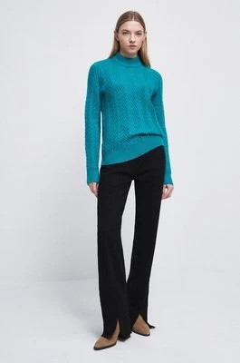Zdjęcie produktu Medicine sweter damski kolor zielony z półgolfem