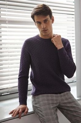 Zdjęcie produktu Medicine sweter męski kolor fioletowy lekki
