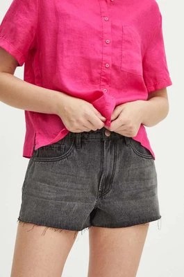 Zdjęcie produktu Medicine szorty jeansowe bawełniane damskie kolor szary gładkie medium waist