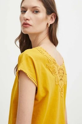 Zdjęcie produktu Medicine t-shirt bawełniany damski kolor żółty