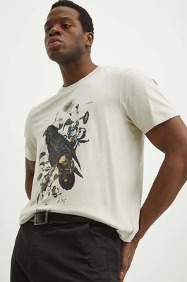 Zdjęcie produktu Medicine t-shirt bawełniany męski kolor beżowy z nadrukiem