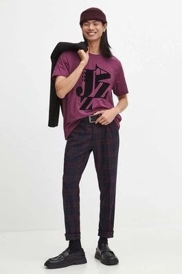 Zdjęcie produktu Medicine t-shirt bawełniany męski kolor bordowy z nadrukiem