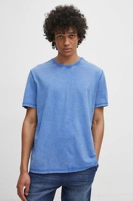 Zdjęcie produktu Medicine t-shirt bawełniany męski kolor niebieski gładki