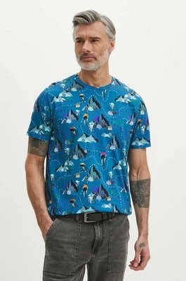 Zdjęcie produktu Medicine t-shirt bawełniany męski kolor niebieski wzorzysty