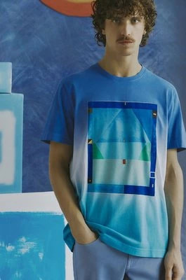 Zdjęcie produktu Medicine t-shirt bawełniany męski kolor niebieski z nadrukiem